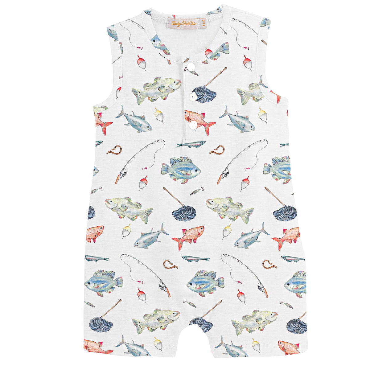 Baby Club Chic Three Little Ducks Romper with Crochet Trim main image 0