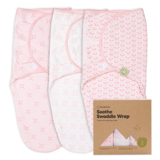 KeaBabies 3pk Soothe Baby Swaddle 0-3 Months, Organic Baby Swaddle Sleep  Sacks, Newborn, Infant