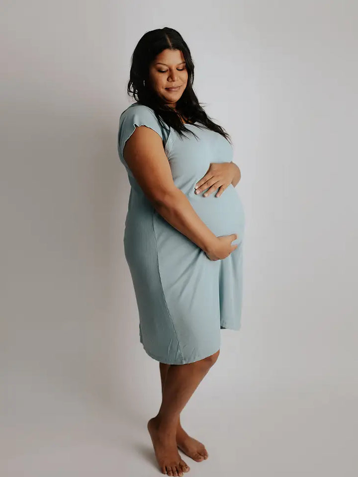 Three Little Tots- Blue Bird Mommy Labor and Delivery Nursing Gown