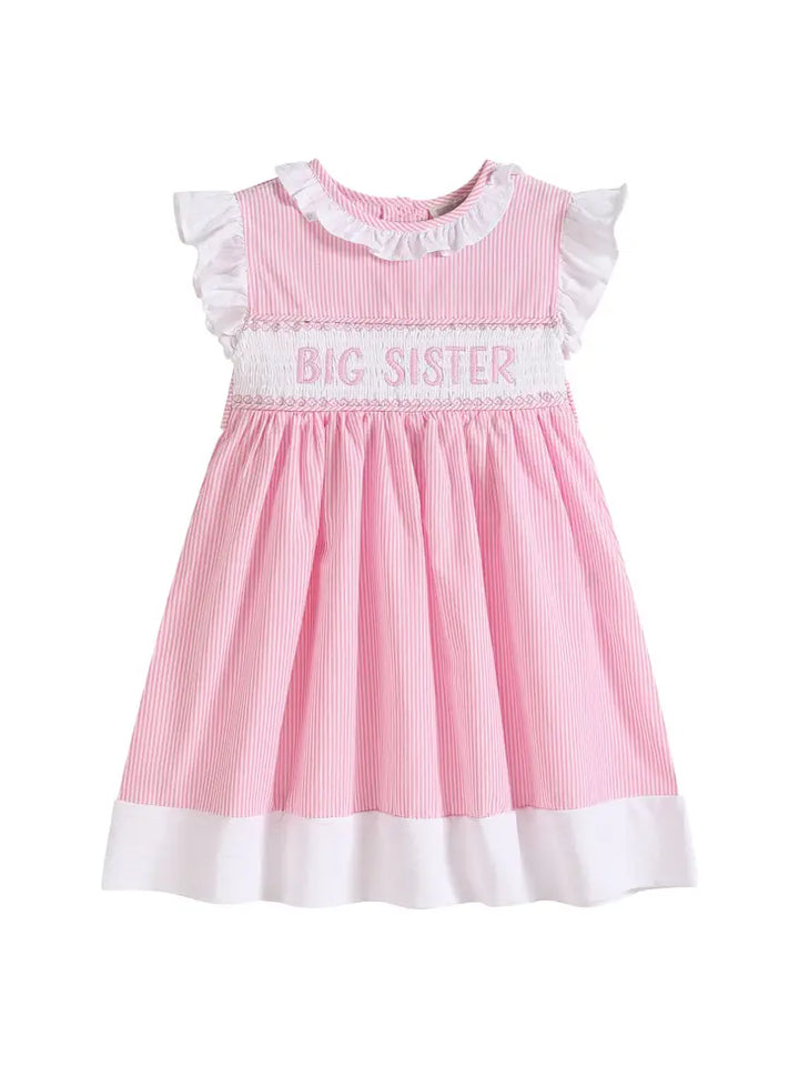 Big Sister Smocked Dress – Our New Baby! Inc