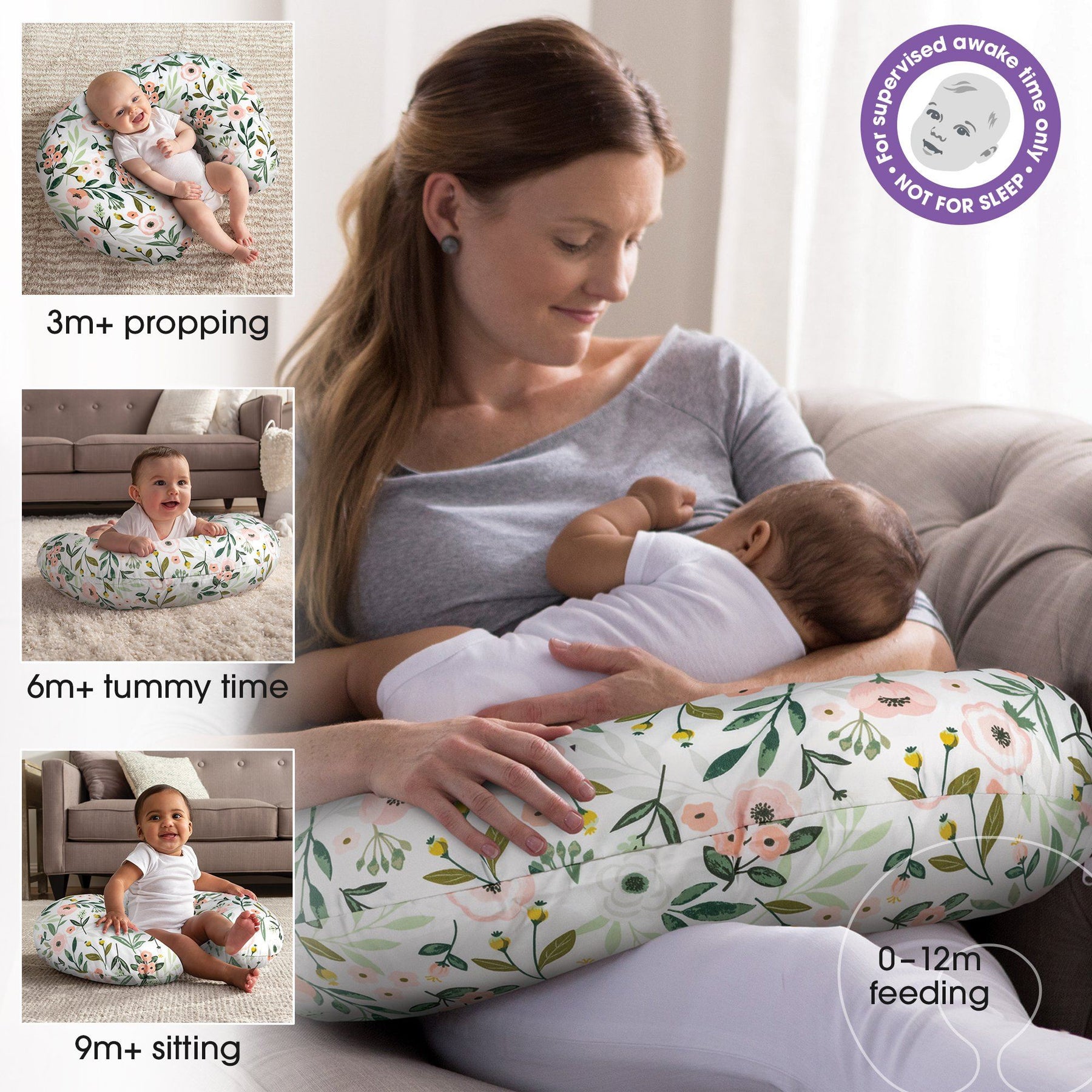 Boppy Pillow Feeding and Infant Support Pillow - Noodle Soup
