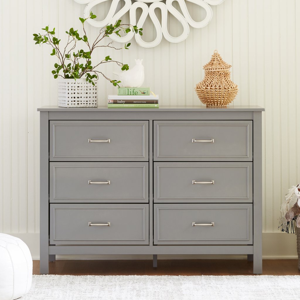 Davinci Charlie 6-Drawer Double Dresser - Grey Davinci Charlie 6-Drawer Double Dresser - Grey