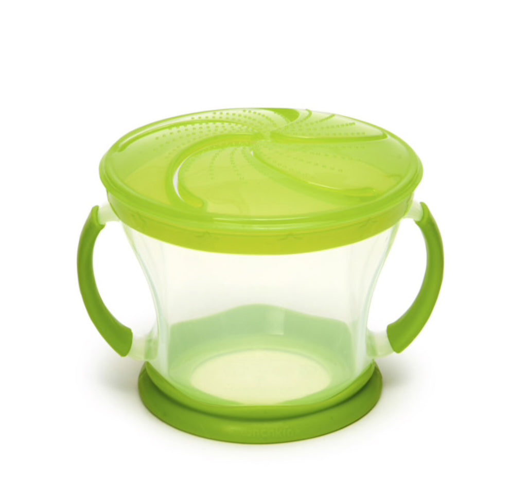 Munchkin - C’est Silicone! Collapsible Snack Catcher with Lid, Coral